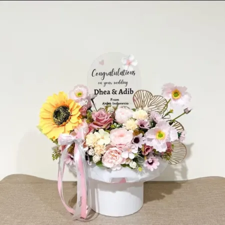 Bloom Box Akrilik Ucapan Wedding Pancoran Mas
